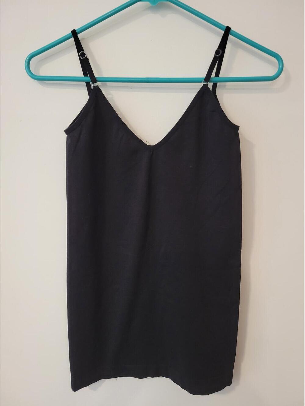 Prime Cut Black Slip Dress with Adjustable Straps